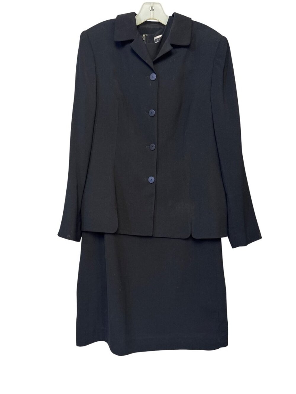 Amanda Smith Size 12 Black 3 Piece Suit Blazer Pants Dress Career Office Work